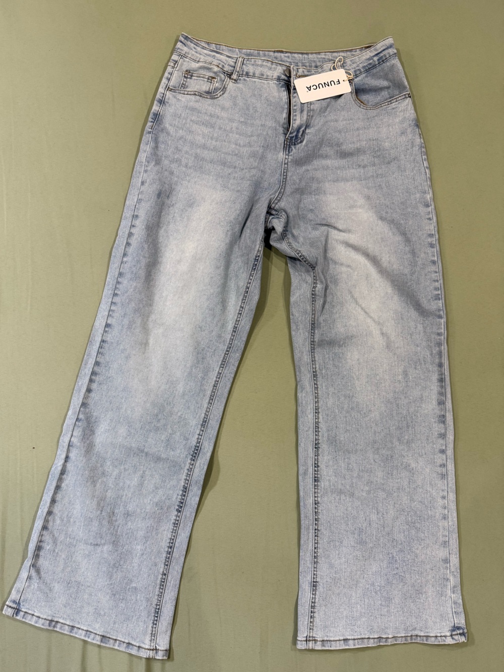 Funuca Light Blue Flare Jeans for Women